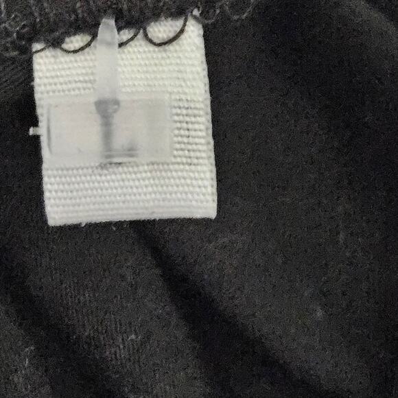 Black Cut Out Cotton Blend Tee Size Large - Picture 3 of 4